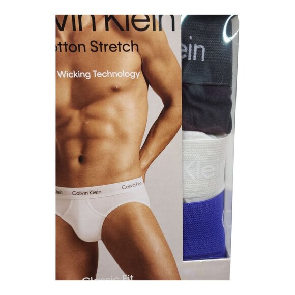 Calvin Klein Cotton Stretch Classic Fit Hip Briefs 3pk 2XL Wicking Technology - Picture 4 of 10
